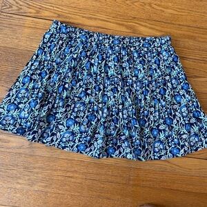 Vineyard Vines Winter Garden Pleated Skirt Deep Bay Blue Size Medium NWOT